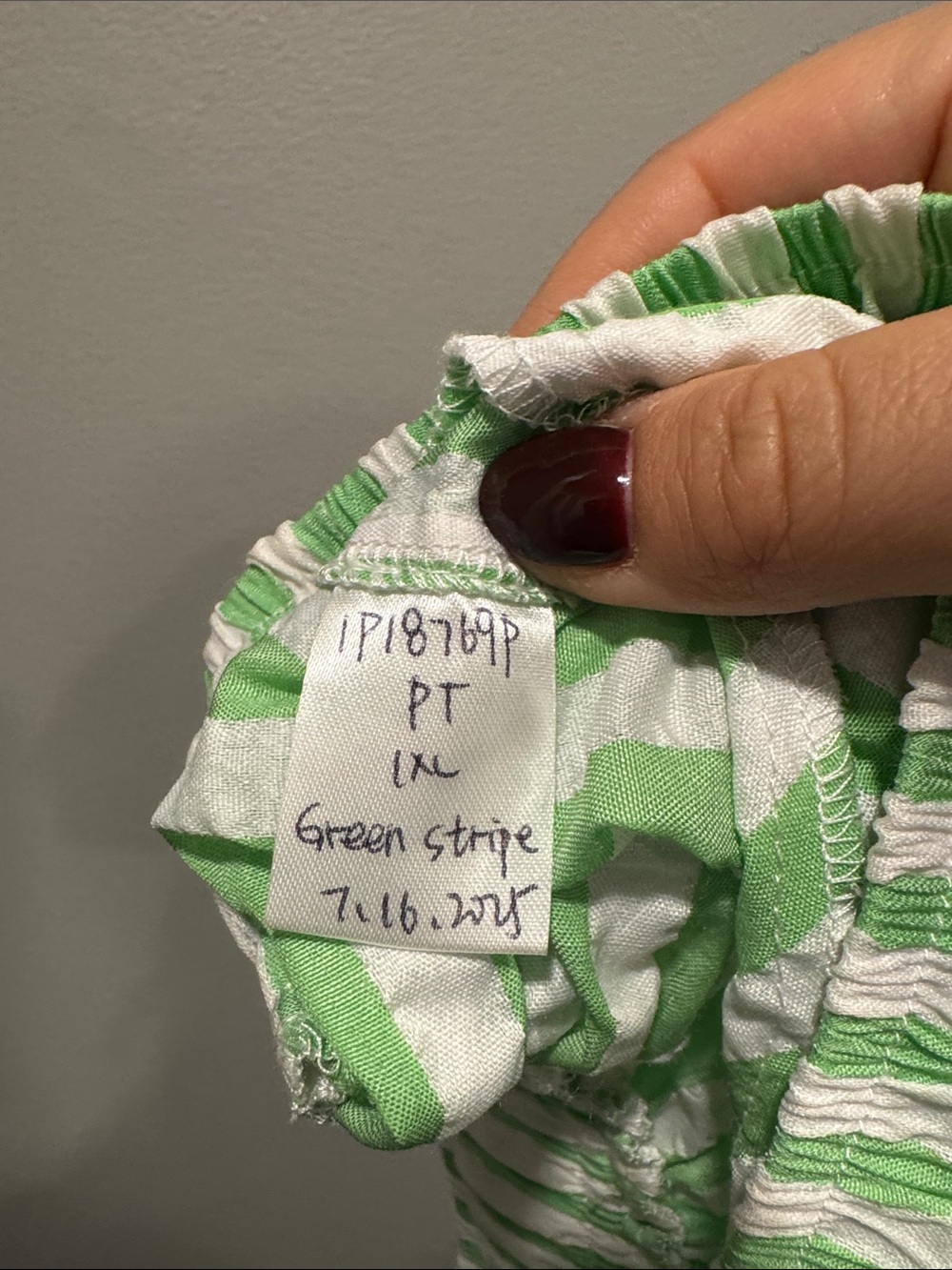 Oddi Wide Leg Green and White Wide Leg Pant Size 1x - Picture 8 of 8